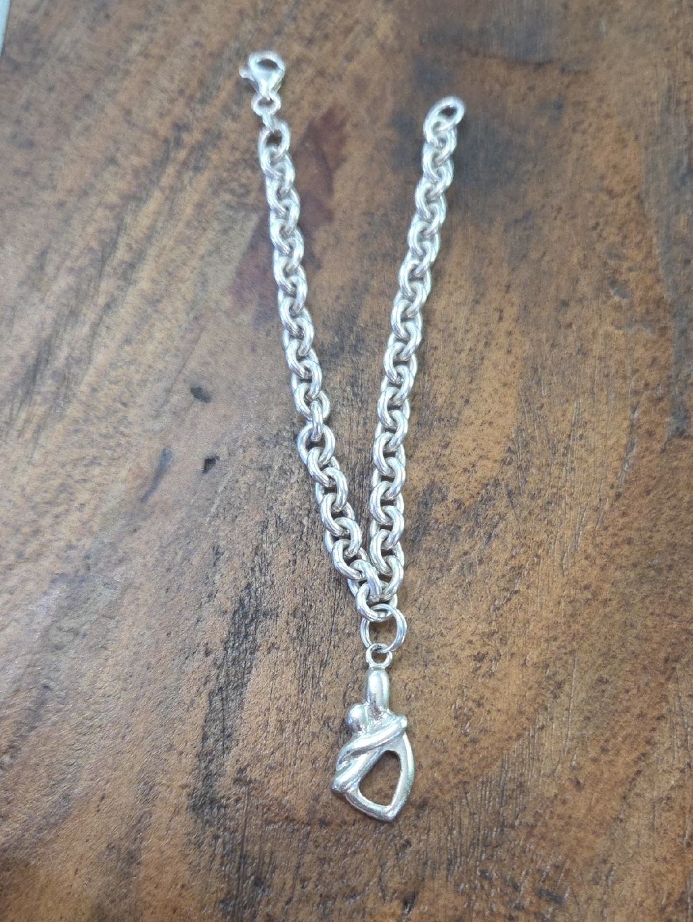 Sterling Silver Rolo Charm Bracelet